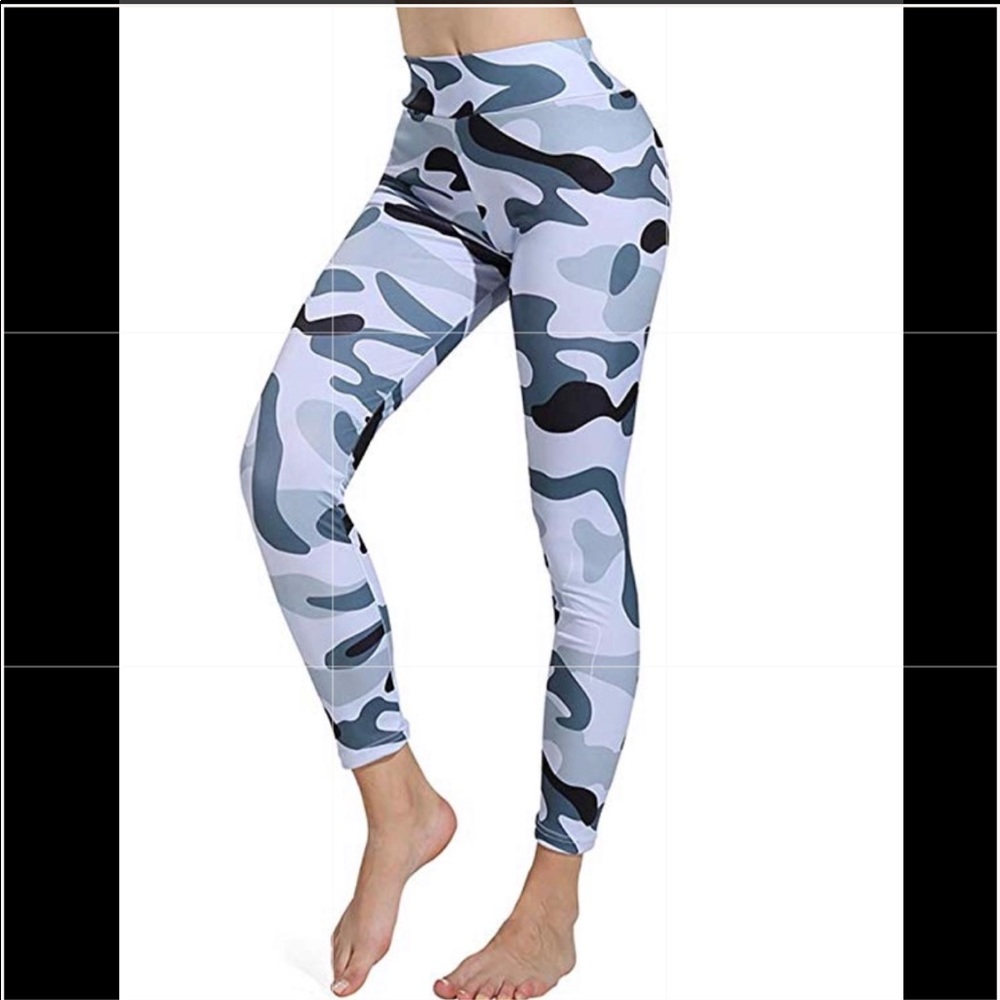 Women’s leggings yoga pants fitness tights army L
